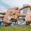 Llegan tenazas de la escultura Niña Cangrejo a San Pedro Garza García