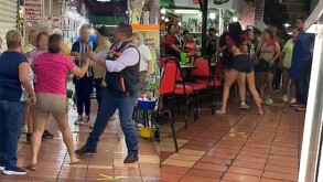 Pelea en Mercado Juárez en Monterrey