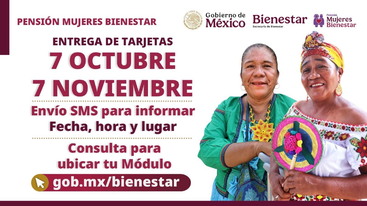 Fechas de entrega de Mujeres Bienestar