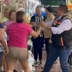 Pelea en Mercado Juárez en Monterrey
