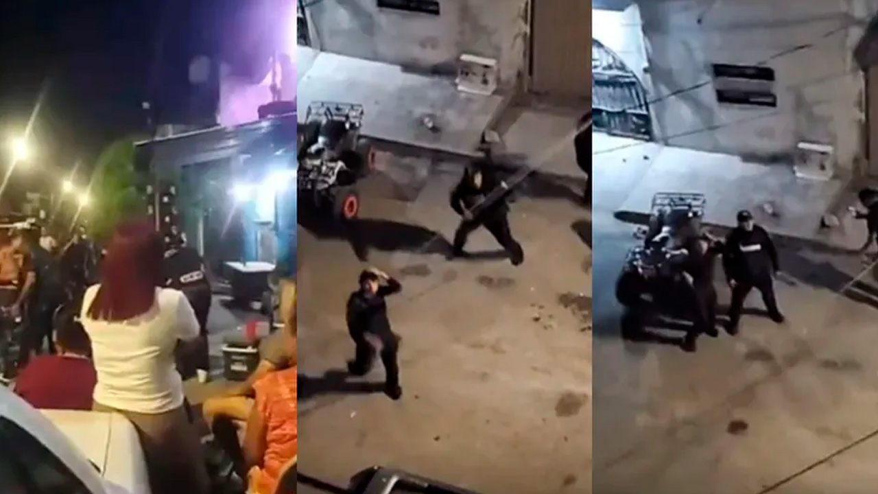 Elementos de la SSP de Escobedo fueron agredidos con pedradas durante un baile sin permiso en Jardines de San Martín.