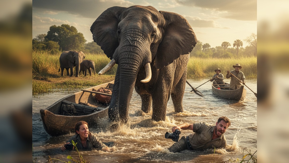 Ataque elefante Botsuana
