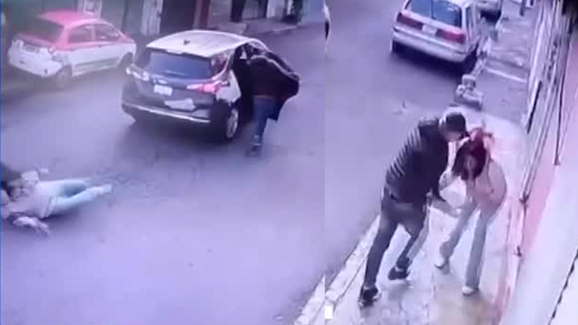 En la colonia Consejo Agrarista Mexicano una cámara de seguridad captó el momento en que una joven es asaltada y aventada por un motociclista.