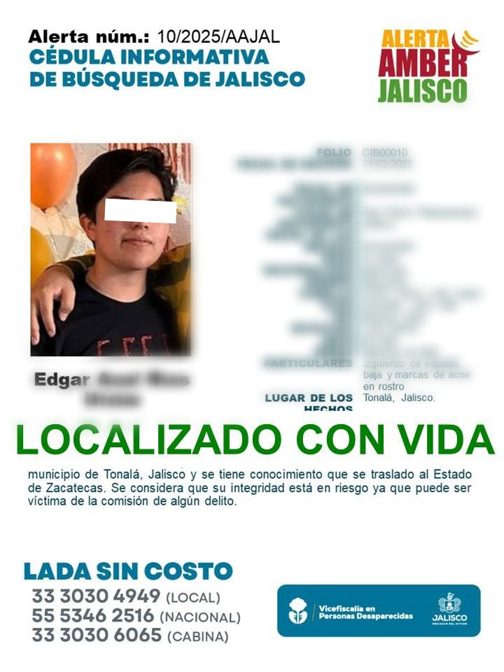 Edgar Axel estudiante localizado