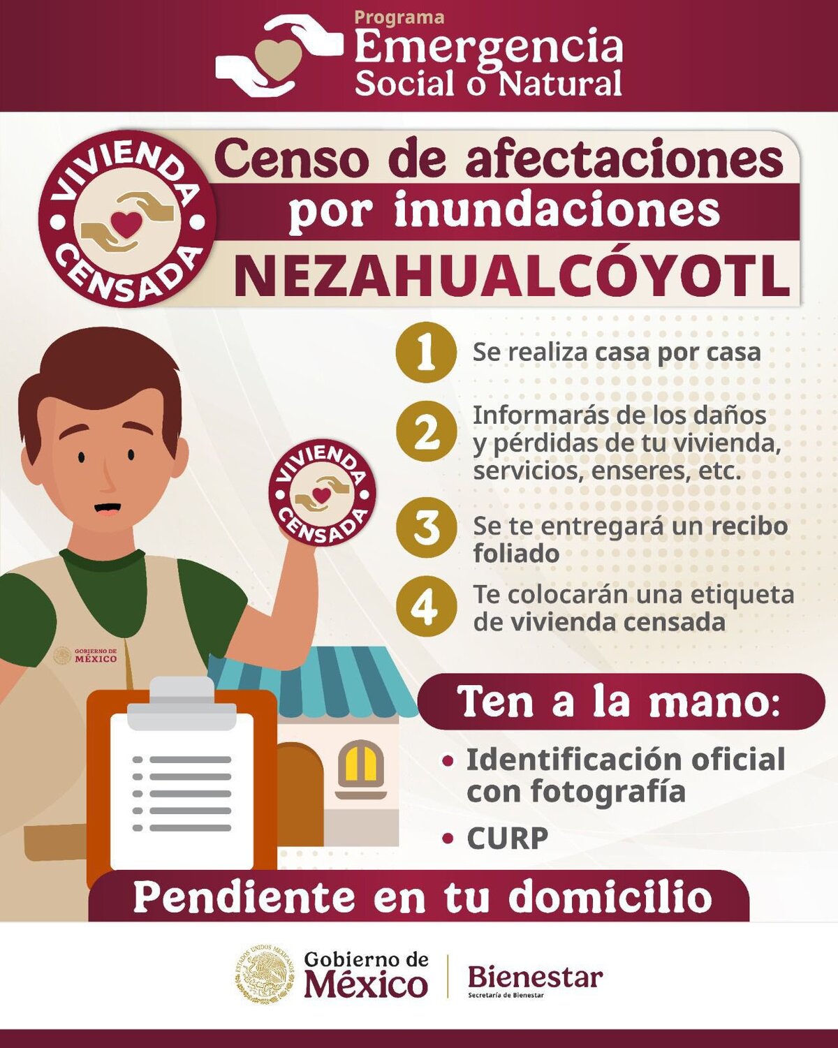 Los municipios de Nezahualcóyotl y Los Reyes La Paz fueron de las localidades más afectadas por las fuertes lluvias del 27 de septiembre