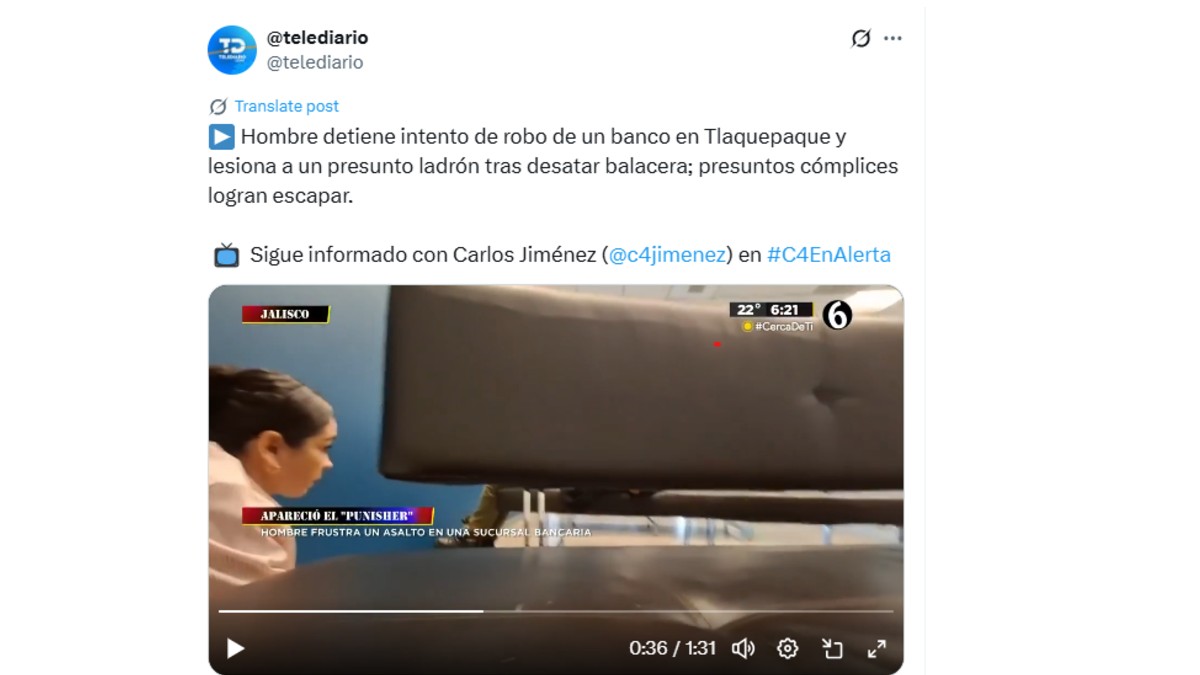 Asalto en Plaza Centro Sur Tlaquepaque: cliente armado frustra atraco