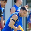 Guido Pizarro probó con algunas variantes en el entrenamiento del miércoles, entre ellas el regreso a la defensa de Rómulo Zwarg.