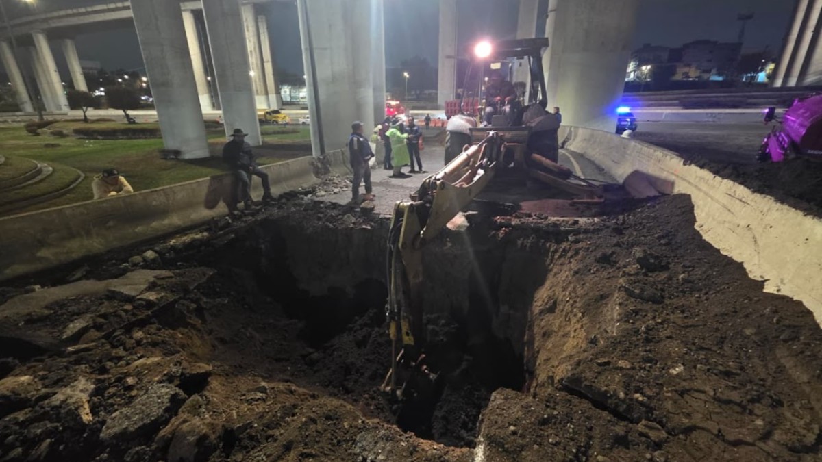 La grieta en Iztapalapa ya fue reparada