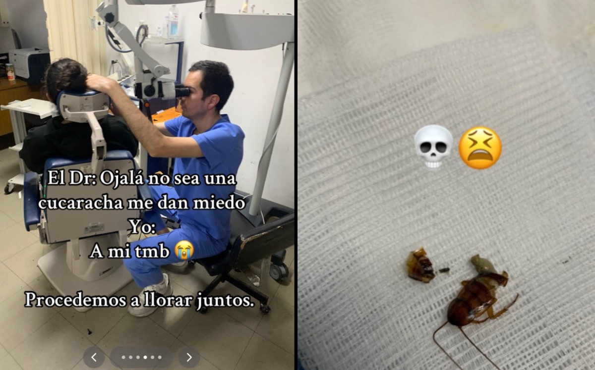 Mujer se entera que tenía una cucaracha en el oido.