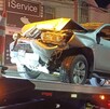 Una aparatosa carambola que involucró a cuatro vehículos en la colonia Estrella de Torreón, se trata de un conductor de una camioneta color gris.