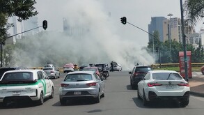 Los bomberos atendieron la fuga de gas en la alcaldía Cuauhtémoc