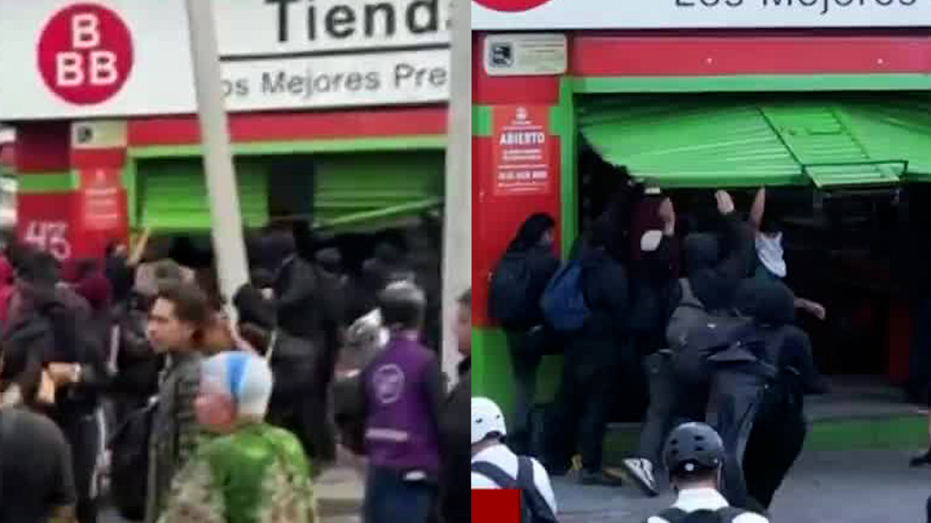 Manifestantes pertenecientes bloque negro saquearon diversos negocios mientras marchaban hacia la explanada del Zócalo Capitalino.