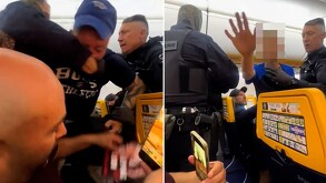 Un vuelo de Ryanair aterriza de emergencia tras disturbios de un grupo británico en despedida de soltero; policías desalojaron y detuvieron a pasajeros.