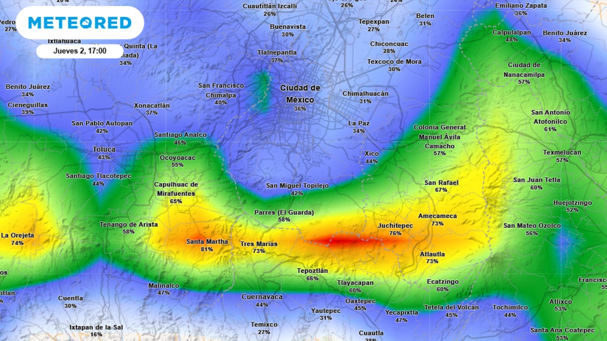 Probabilidad de lluvia en CdMx HOY 2 de octubre