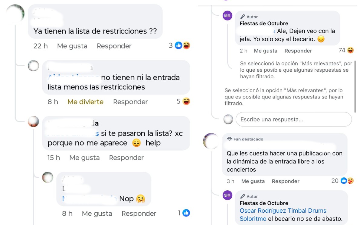 Respuestas burla Fiestas de Octubre 2025
