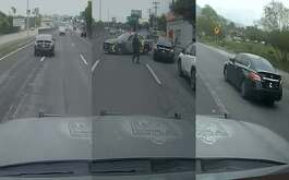 El conductor de un automóvil sin placas fue detenido luego de desatar una persecución sobre la Carretera Nacional, en Santiago, Nuevo León.