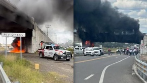 Aunque se reportó saldo blanco en la zona, durante la gresca hubo detonaciones de armas de fuego, la quema de un vehículo, así como de un tramo carretero.
