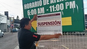 En el sitio fueron colocados dos sellos de suspensión, por lo que no podrá brindar sus servicios hasta nuevo aviso.