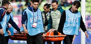 Mateo Levy estaba disputando su primer partido su primer partido mundialista luego de no haber visto actividad contra Brasil y España.