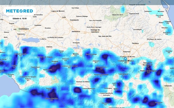 Probabilidad de lluvia en CdMx para el sábado 4 de octubre del 2025.