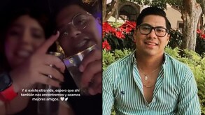 el empresario julio torres con su amiga