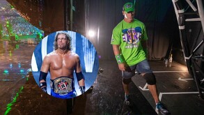 John Cena a punto de salir a una lucha en WWE en el evento de Wrestlemania 34.