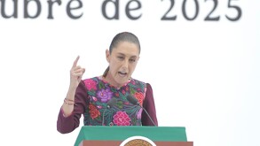La presidenta Claudia Sheinbaum presentó un mensaje en el Zócalo capitalino