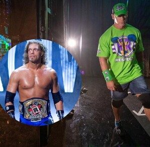 John Cena a punto de salir a una lucha en WWE en el evento de Wrestlemania 34.
