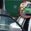 Automovilistas resultaron con daños a sus vehículos tras la balacera en Tlalnepantla.
