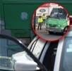 Automovilistas resultaron con daños a sus vehículos tras la balacera en Tlalnepantla.