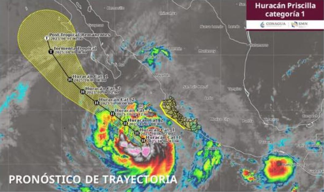 Autoridades de Puerto Vallarta refuerzan medidas preventivas y vigilan posibles afectaciones en costas jaliscienses por el huracán Priscila.