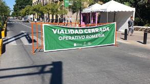 Vialidad cerrada por operativo de la Romería