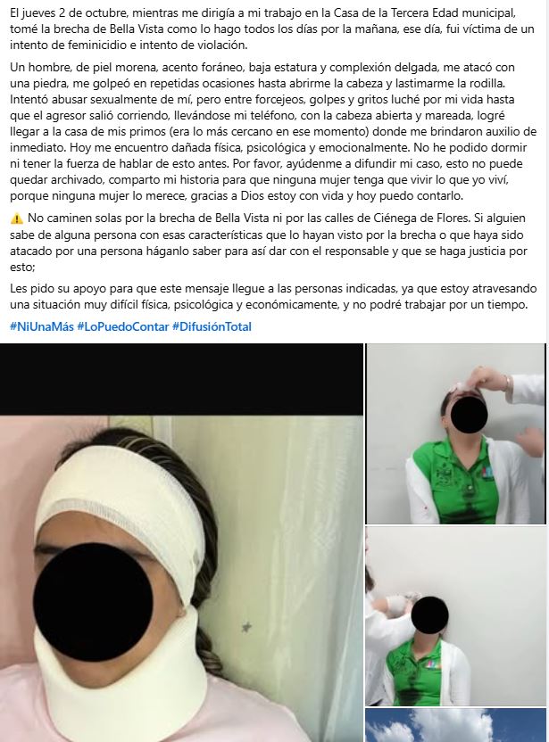 Intento de abuso sexual en Ciénega de Flores, Nuevo León.