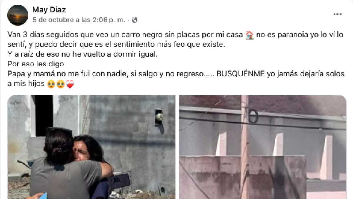 A través de sus redes sociales, Mayra Diaz, joven reportada como desaparecida, compartió un mensaje inquietante sobre su integridad.
