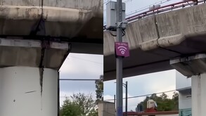 Usuarios de la Línea 12 del Metro CdMx reportan separación en tramo elevado.