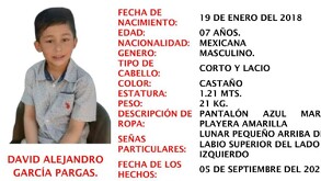 La Fiscalía de Personas Desaparecidas del Estado de Coahuila, emitió una solicitud urgente para dar con el paradero de David Alejandro García Pargas.