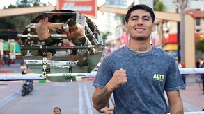 Ángel 'Tashiro' Fierro recibió una sanción tras la patada que le dio a su rival en una pelea de box.
