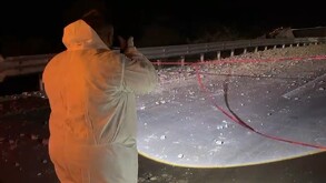 Elementos de Policía Municipal de Arteaga colaboraron en el abanderamiento del lugar en lo que la Guardia Nacional se encargó de las diligencias correspondiente