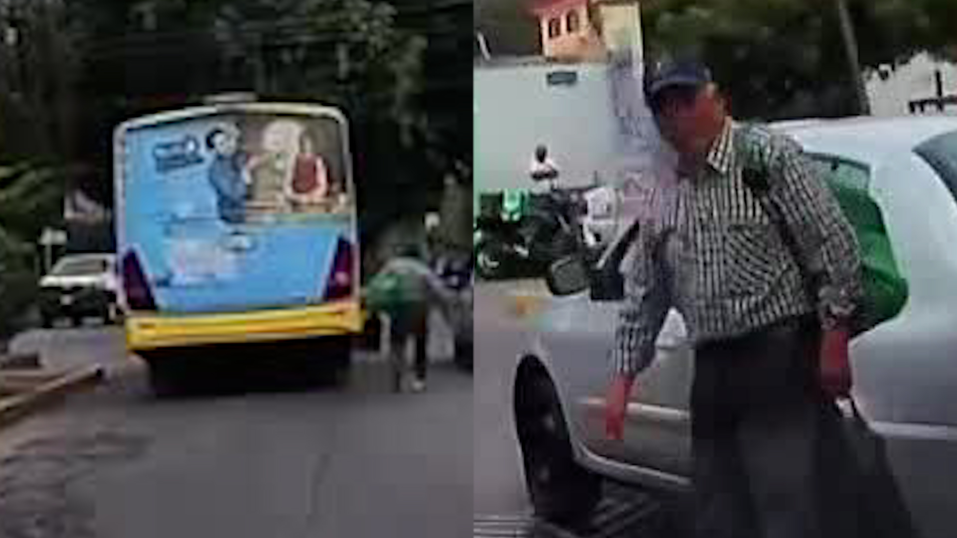 En redes sociales circula un video donde se ve al adulto mayor correr detrás del camión, el cuál decidió ignorarlo y seguir avanzando.