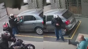 Intento de robo en termina violentamente cuando dos víctimas, incluyendo un policía retirado, repelen a cuatro delincuentes, dejando un asaltante herido.