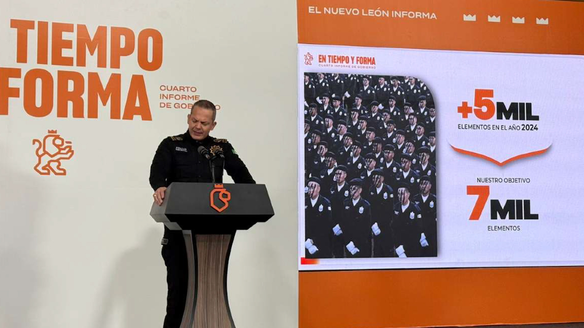 El secretario de Seguridad de Nuevo León, Gerardo Escamilla dijo que hay 418 cadetes en formación para Fuerza Civil.