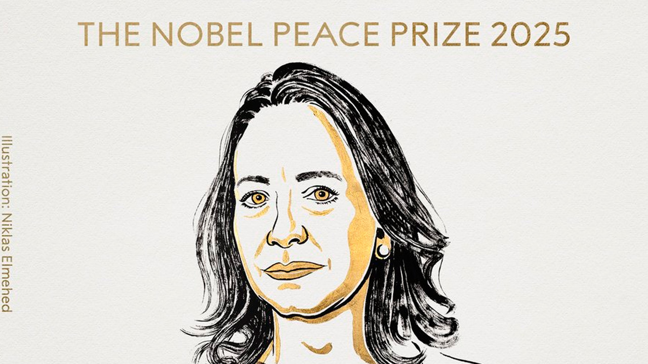 María Corina Machado recibió el Premio Nobel de la Paz 2025 por su lucha por la democracia en Venezuela.