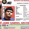 Jaime Gabriel Arcos Alvarado, joven desaparecido en Monterrey
