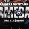 Los Raiders se miden ante los Titanes en la semana correspondiente de la semana 6 de la NFL durante la temporada 2025-2026.