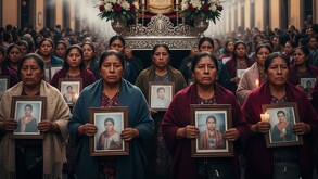 Madres de desaparecidos participan en la Romería 2025 de Zapopan, transformando su dolor en fe y esperanza. Crédito: Sebastián Cano / Telediario.