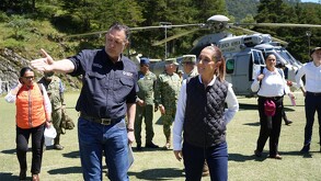 La presidenta de México, Claudia Sheinbaum Pardo, visitó este lunes Pinal de Amoles, Querétaro como parte de su recorrido por zonas afectadas por lluvias.