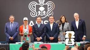 Comité organizador del Mundial 2026 en Guadalajara presentando a Loren Ochoa como embajadora del Mundial 2026 en la ciudad tapatía.