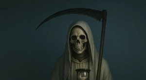 Una persona dormida y preocupada porque está soñando con la Santa Muerte y piensa que es algo malo