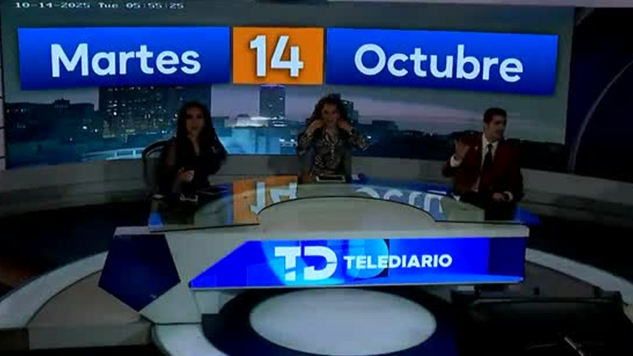 Telediario con Ana Laura Alanís, Liliana Sosa y David Medrano, martes 14 de octubre de 2025.