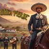 Charro con sombrero de ala ancha a caballo, liderando un grupo de mariachis en un campo de agave al atardecer en Jalisco. La frase Charro con sombrero de ala ancha a caballo, liderando un grupo de mariachis en un campo de agave al atardecer en Jalisco. La frase